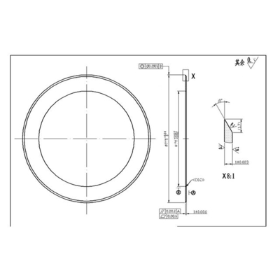 Lamina circolare semicortice coltello circolare a metà tagliato lamina circolare circolare in carburo cementato lamina industriale circolare per macchine di taglio completo e a metà taglio