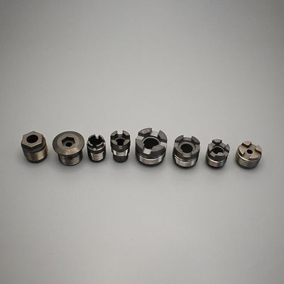 Custom Cemented Tungsten Carbide Water Jet Spiral Thread Open Crossing Slot Head Nozzle for PDC Drilling Oil Equipment