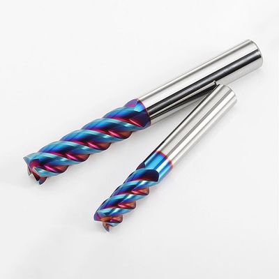 Fabbricazione a 4 flutti di carburo di tungsteno con rivestimento nACo4 per la lavorazione dell'acciaio inossidabile