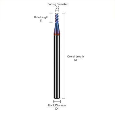 Fabbricazione a 4 flutti di carburo di tungsteno con rivestimento nACo4 per la lavorazione dell'acciaio inossidabile