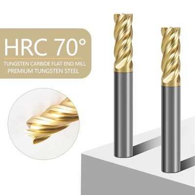 70° Durezza HRC 4-Flute Tungsteno Carbide End Mill con rivestimento Alnovz3 Specializzato per stainless steel CNC Milling Cutter