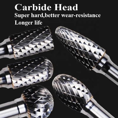 taglierina rotatoria d'acciaio di Burr For Wood Sphere Concave del carburo Yg8 del tungsteno di 3mm 6mm