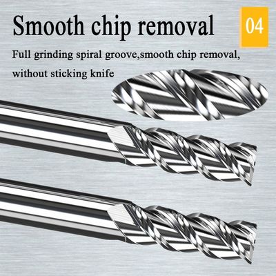 mulino di estremità di alluminio del mulino di estremità del carburo di tungsteno di CNC di 1mm Hrc55 Mills Cut Tool